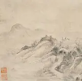 Zhang Pengchong, Eight landscape paintings. Around 1900, Fold-out album. Ink and light colours on paper. One painting bearing two artist’s seals: Nanhua Sanren and Zhang Pengchong yin. Images: