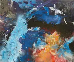 Fred Thieler, in kühler Umgebung, 1998, Mixed media on canvas