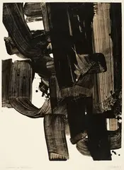 Pierre Soulages, Lithographie No.20 a, 1969, Colour lithograph on card