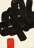 Pierre Soulages, Lithographie No.24 b, 1969, Colour lithograph on card