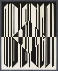 Leire by Victor Vasarely, 1956-1959, Casein on card on wood, sold Jun 2026