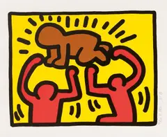 Keith Haring, Aus: Pop Shop IV, 1989, Colour screenprint on card