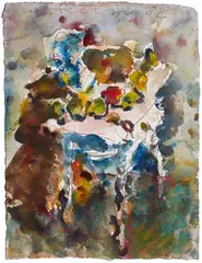 Marwan, Untitled, 1982, Watercolour and pencil on card. Approx