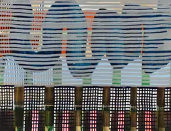 Juan Uslé, Garabato con figura, 1998/1999, Mixed media on canvas on wood