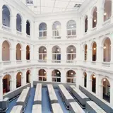 Candida Höfer, Universitätsbibliothek Hamburg, 2000, Photo work in 2 parts: chromogenic prints, flush-mounted to plastic board, printed 2002. Each