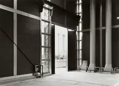 Thomas Struth, Technology center at the University of Dortmund (from the series: Unconscious Places), 1985, Ferrotyped gelatin silver print on Agfa-Paper, printed