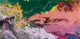 Gerhard Richter, Flow, 2013, lacquer on glass mounted on Alu Dibond