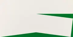 Carmen Herrera, Blanco y verde, 1960/2010, Colour screenprint on card