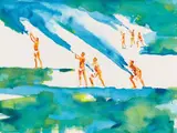 Norbert Bisky, Regenmacher, 2013, Watercolour and pencil on card