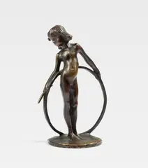 Bernhard Hoetger, Mädchen mit Reif (L'Enfant au Cerceau), Circa 1901, Bronze