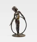 Bernhard Hoetger, Mädchen mit Reif (L'Enfant au Cerceau), Circa 1901, Bronze