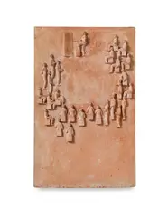Alfred Lörcher, Dozent, 1953/1954, Terracotta, lightened with slip water. Height 76.5, width 49.6, depth