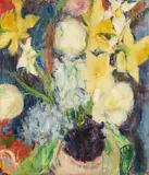 Maria Caspar-Filser, Tulpen und Narzissen (mit Hyazinthen und Osterglocken), 1910, Oil on canvas