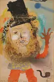 Gert Heinrich Wollheim, Portrait de Pierre Hodé, 1921, Watercolour, ink, gouache and opaque white on paper, mounted on card