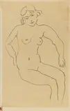 Henri Matisse, Nu assis, chevelure claire, 1922, Lithograph on copperplate paper