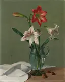 Herbert Böttger, Stillleben mit Amaryllis im Glaskrug und Nüssen, 1941, Oil on canvas