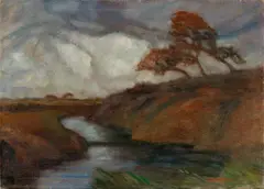 Otto Modersohn, Sturm im Moor, Circa 1930/1931, Oil on canvas