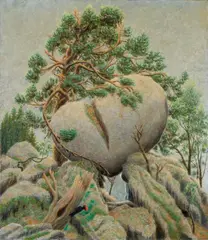 Bernhard Schroeder-Wiborg, Harzklippen, 1931, Oil on canvas