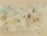 Wols, Ludions polaires, Circa 1940/41, Watercolour, colour chalks and pen and ink on beige-coloured paper