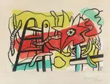 Fernand Léger, Untitled, 1952, Gouache, India ink and opaque white over preliminary pencil drawing on firm wove paper with watermark "BFK RIVES" (truncated)