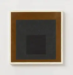 Josef Albers, Study to homage to the square: Small and large Dark against light Brown, 1954, Oil on masonite