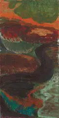 Per Kirkeby, Flußlandschaft, 1991, Oil on canvas