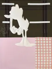 Dandy Doc (The Apprentice # 5) by Cosima von Bonin, 2009, Wool, cotton and fleece on canvas, sold Jun 2026