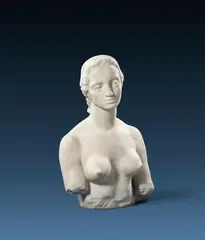 Wilhelm Lehmbruck, Frauenbüste (Büste Frau L.), Circa 1910, Marble