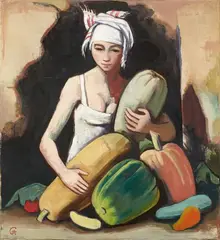 Mädchen mit Kürbissen by Karl Hofer, Circa 1929/1930, Oil on canvas, sold Jun 2026