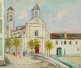 Maurice Utrillo, Église de Murato, Corse, Circa 1940, Oil on canvas