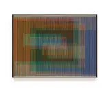 Carlos Cruz-Diez, Physichromie No. 548, 1971, Acrylic on card, plastic inserts, on wood in aluminium case