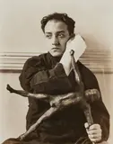 Berenice Abbott, Isamu Noguchi with 'Glad Day', c. 1932, Vintage ferrotyped gelatin silver print