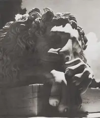 Horst P. Horst, Sleepy Lion at the Necropolis, Greece, 1939, Platinum palladium print, printed later
