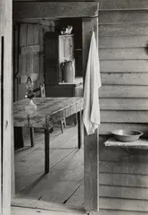 Walker Evans, Washstand in Floyd Burroughs' Cabin, Hale County, Alabama, 1935/36, Gelatin silver (contact) print, printed later