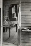 Walker Evans, Washstand in Floyd Burroughs' Cabin, Hale County, Alabama, 1935/36, Gelatin silver (contact) print, printed later