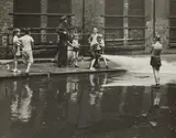 John Albok, Water Sprinklers on Street, Harlem, 1937, Vintage gelatin silver print