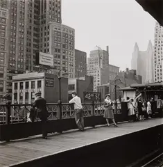 Arnold S. Eagle, 42nd street. Third Avenue El, New York, 1936, Gelatin silver print, printed later