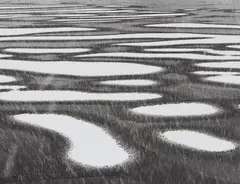 Peter Keetman, Schnee-Inseln, 1958, Vintage ferrotyped gelatin silver print on Agfa paper
