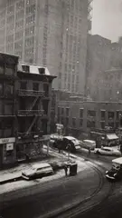 W. Eugene Smith, 6th Ave at 28th Street During Snowstorm, 1958, Vintage gelatin silver print