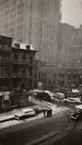 W. Eugene Smith, 6th Ave at 28th Street During Snowstorm, 1958, Vintage gelatin silver print