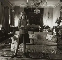 Diane Arbus, Penelope Tree in her Living Room, New York City, 1962, Gelatin silver print on Agfa paper, printed 1989 by Neil Selkirk