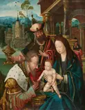Antwerp School around 1520 & 30, Adoration of the Kings, Oil on panel
