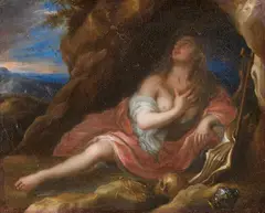 Flemish School 17th century, Penitent Mary Magdalene, Oil on canvas (relined)