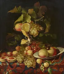 Johannes Borman, Still life with silver bowl and lemon, Oil on panel