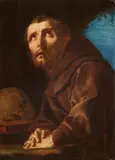 Emilian School 17th century, Saint Francis, Oil on copper