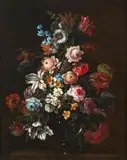 Flower Still Life by Mario Nuzzi, called Mario dei Fiori, attributed to, Oil on canvas, sold May 2026