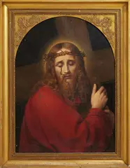 Ernst Deger, Christ carrying the cross, Oil on canvas (relined)