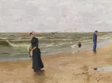 Franz Skarbina, Beach scene