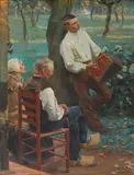 Arthur Kampf, Sunday Afternoon, Oil on canvas