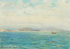 Carl Wuttke, Outside Goulette near Tunis, Oil on panel